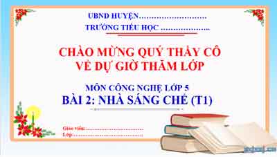 Bài giảng nhà sáng chế (T1)